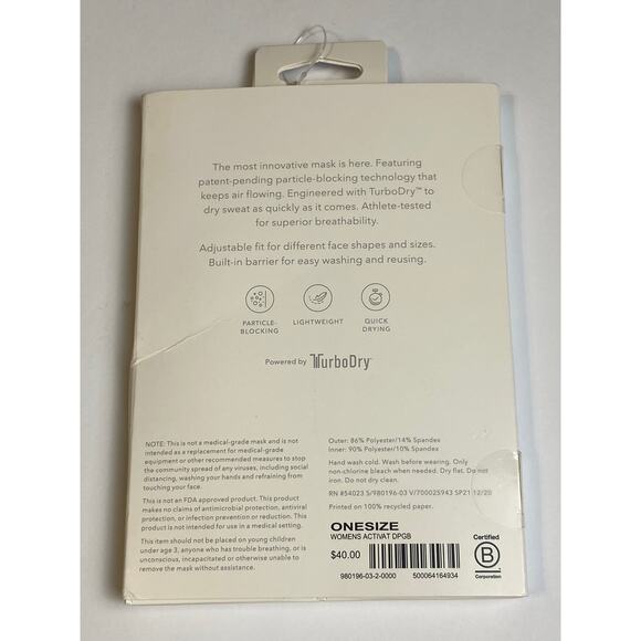 Athleta Activate Set of 2 Face Masks New in Box - Picture 4 of 7